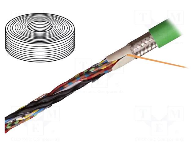 Wire: test lead cable; chainflex® CF11,hybrid; yellow-green IGUS CF11.015.D