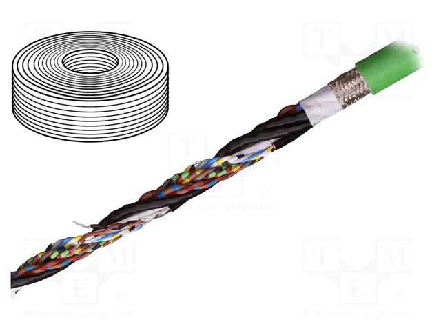Wire: test lead cable; chainflex® CF111.D,hybrid; green-yellow IGUS CF111.001.D