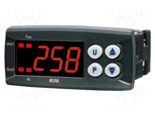 Module: regulator; Pt100; temperature; SSR; OUT 2: SSR; on panel ASCON TECNOLOGIC R38-LAOO