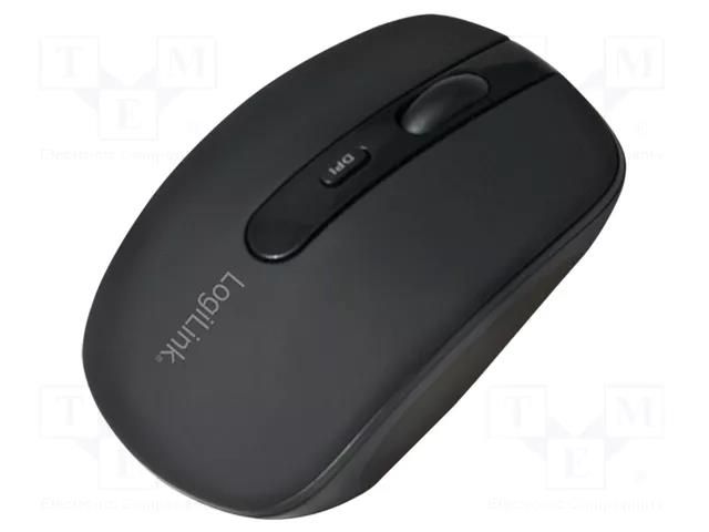 Optical mouse; black; wireless,Bluetooth 3.0 EDR; 10m LOGILINK ID0078A