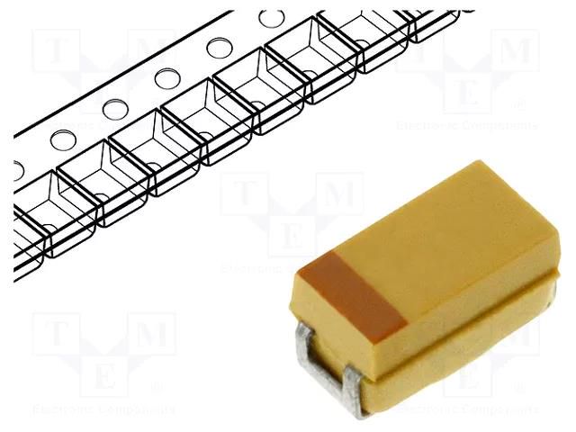 Capacitor: tantalum; low ESR; 100uF; 16VDC; SMD; D; 2917; ±20%; 100mΩ KYOCERA AVX TPSD107M016R0100