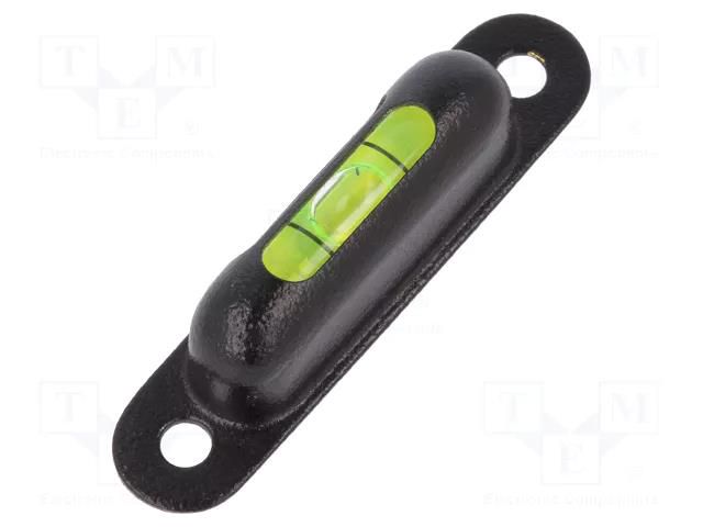 Spirit level; viewing window top-front; H: 13mm; brass; screw ELESA+GANTER GN2282-MSW-57G50-2