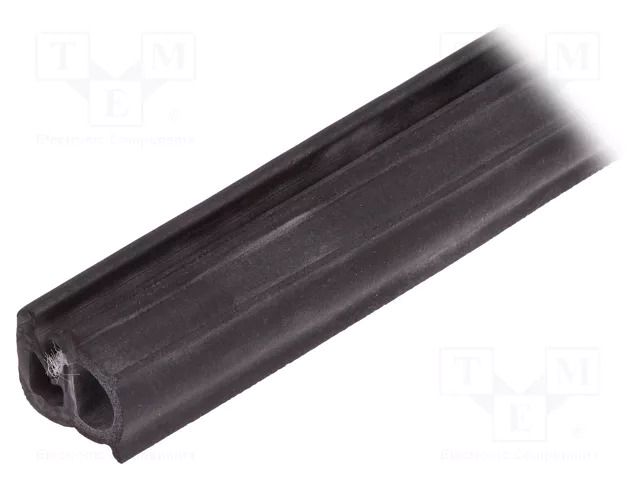 Hole and edge shield; EPDM; L: 10m; black; H: 13mm; W: 11mm ELESA+GANTER GN2180EPDM-13-D-10