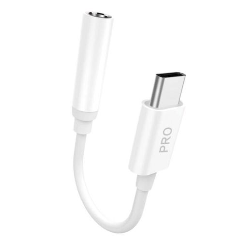 Dudao audio adapter headphone adapter from USB Type C to mini jack 3.5 mm white (L16CPro white), Dudao 6970379617335 6970379617335