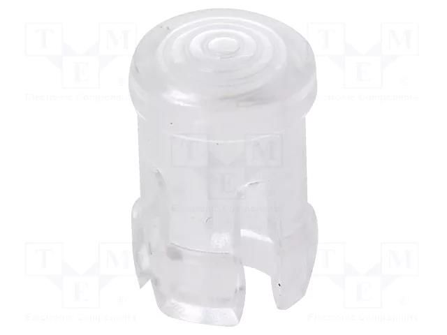 LED lens; round; polycarbonate; transparent; 3mm; Front: convex FIX&FASTEN FIX-LC3-1