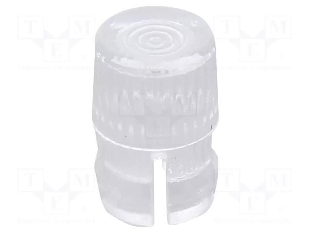 LED lens; round; polycarbonate; transparent; 3mm; Front: flat FIX&FASTEN FIX-LC3-6