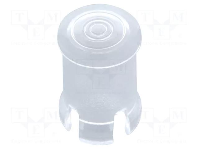 LED lens; round; polycarbonate; transparent; 5mm; Front: convex FIX&FASTEN FIX-LC5-1