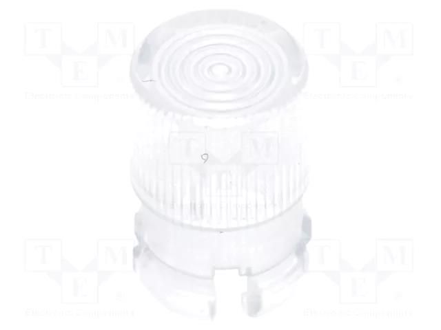 LED lens; round; polycarbonate; transparent; 5mm; Front: flat FIX&FASTEN FIX-LC5-2