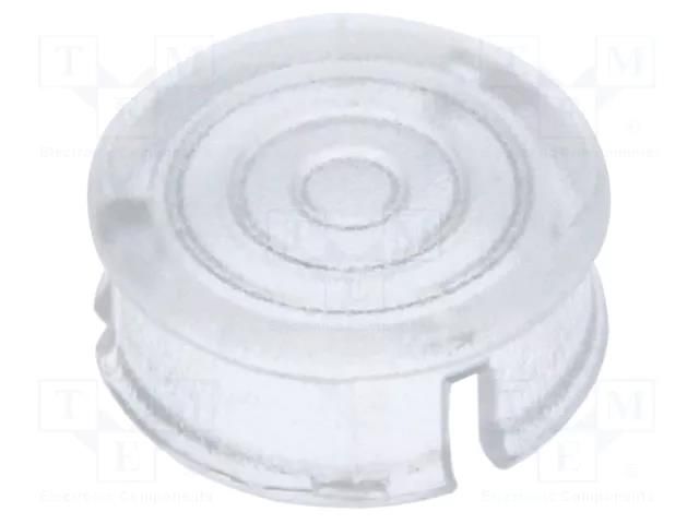 LED lens; round; polycarbonate; transparent; 5mm; Front: flat FIX&FASTEN FIX-LC5-3