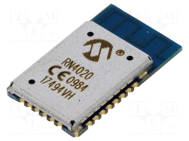 Module: Bluetooth Low Energy; ADC,GPIO,I2C,UART; SMD; 4.1; 1Mbps MICROCHIP TECHNOLOGY RN4020-V/RM123