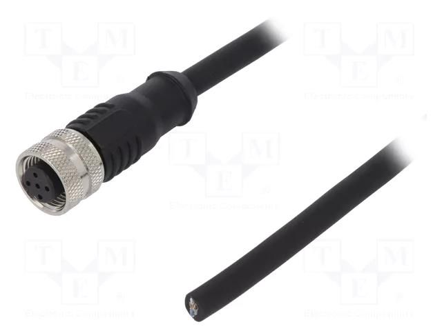 Connector: M12; plug; female; PIN: 5; straight; B code-Profibus; 4A DEGSON ELECTRONICS SM12-PVT-B5F2A010U