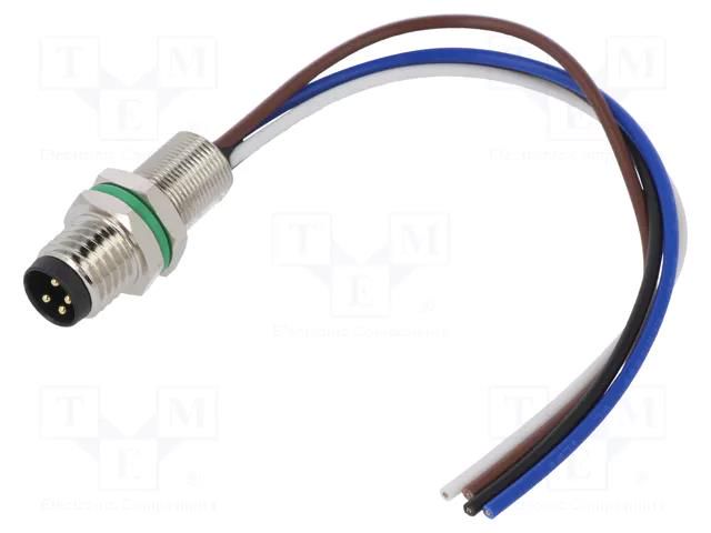 Connector: M8; male; PIN: 4; straight; for panel mounting; socket DEGSON ELECTRONICS SM8-D50C-A4M-2A010