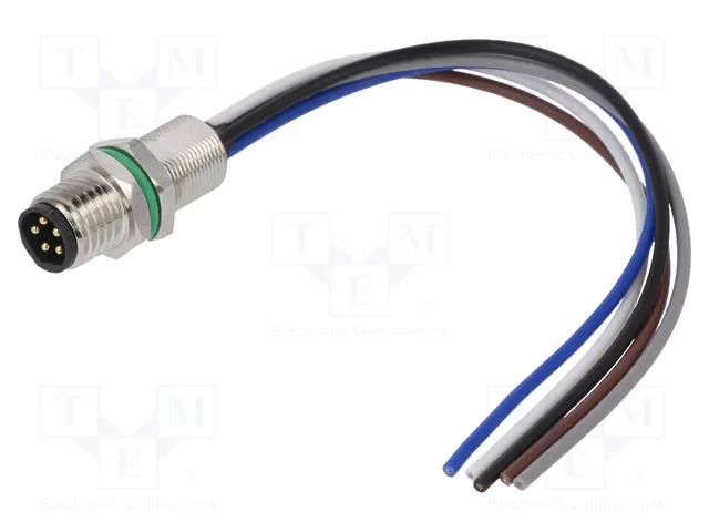 Connector: M8; male; PIN: 5; straight; for panel mounting; socket DEGSON ELECTRONICS SM8-D50C-B5M-2A010