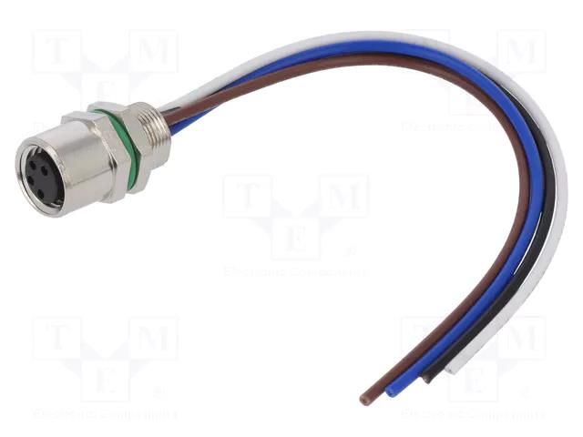 Connector: M8; female; PIN: 4; straight; for panel mounting; socket DEGSON ELECTRONICS SM8-S50C-A4F-2A010