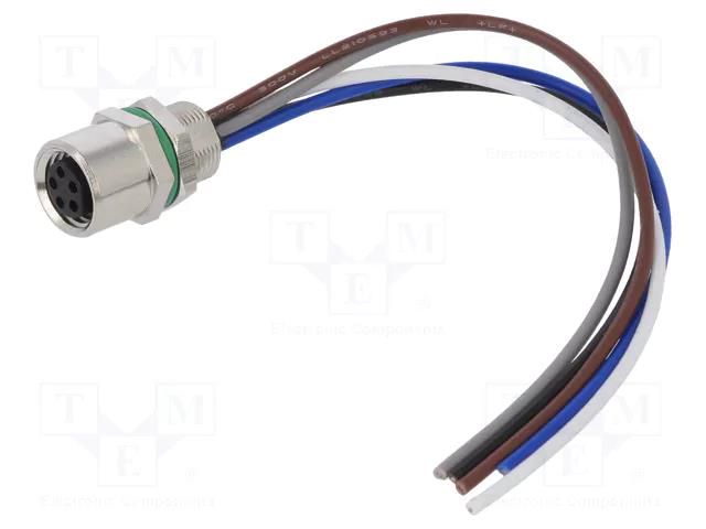 Connector: M8; female; PIN: 5; straight; for panel mounting; socket DEGSON ELECTRONICS SM8-S50C-B5F-2A010