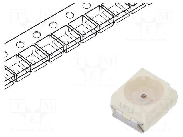 LED; amber; SMD; 3528,PLCC2; 180÷355mcd; 3.5x2.8x1.75mm; 60°; 20mA VISHAY VLMK33S1T1-GS08