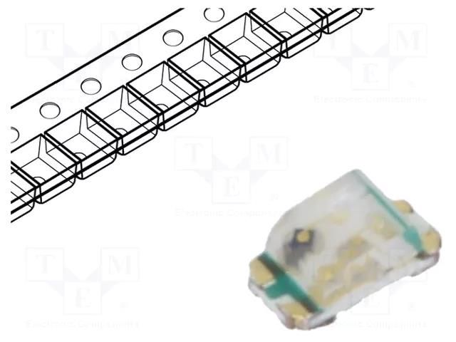 LED; blue/orange; SMD; 0603; 3.8÷2.4VDC; 1.6x0.8x0.55mm; 130°; 20mA LITEON LTST-C295TBKFKT