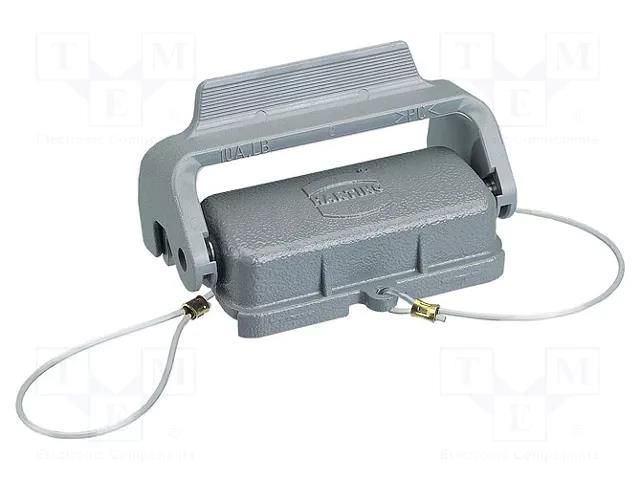 Protection cover; size 10A; Han; with latch; metal; 49.5x16mm HARTING 09200105423