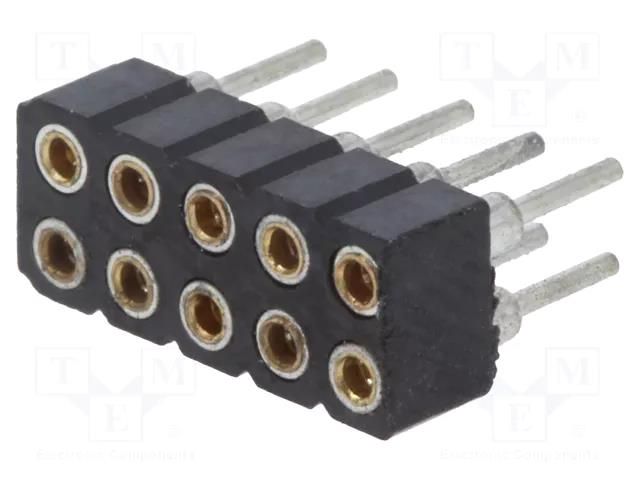 Connector: pin strips; socket; female; PIN: 10; straight; 2mm; THT CONNFLY DS1002-02-2X05BT1F