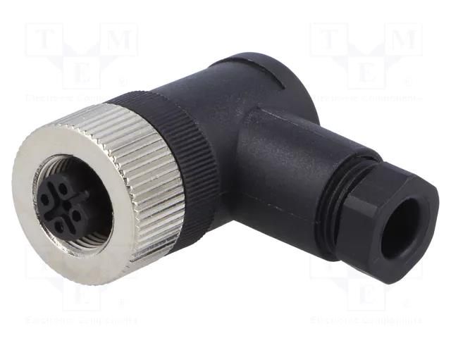 Connector: M12; plug; PIN: 5; female; 60V; angled 90°; IP65,IP67 DEGSON ELECTRONICS SM12-PRP-B5W-1B7