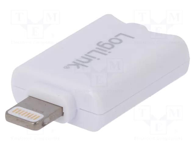 Card reader: memory; Apple Lightning plug; microSD; R: 30MB/s LOGILINK AA0089