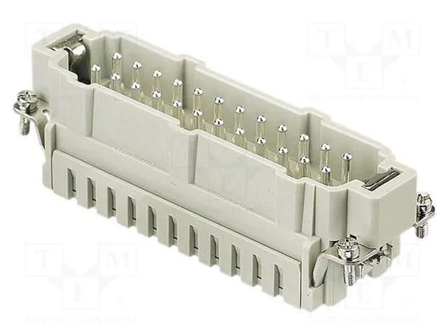 Connector: HDC; contact insert; male; 16A; 500V; Han® ES; PIN: 24 HARTING 09330242616