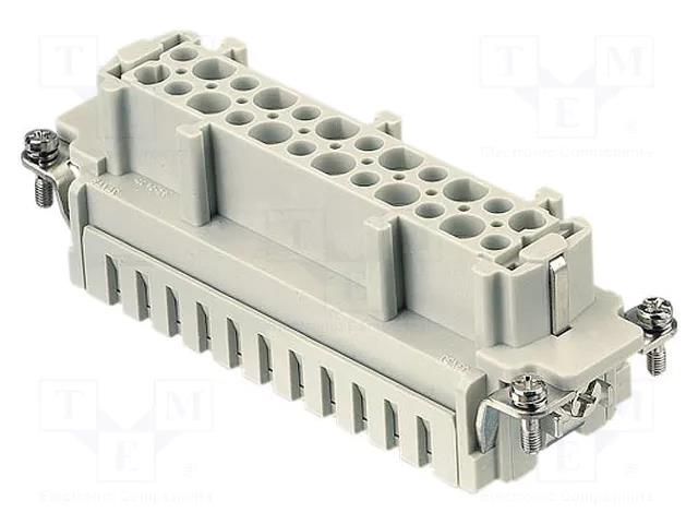 Connector: HDC; contact insert; female; 16A; 500V; Han® ES; PIN: 24 HARTING 09330242716