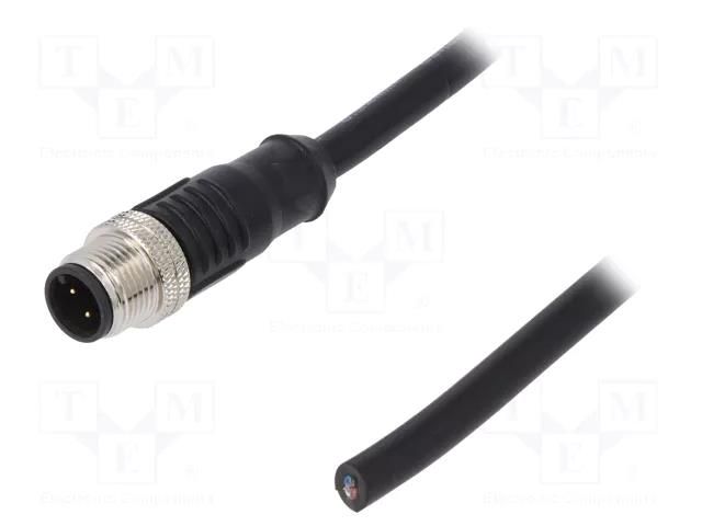 Connector: M12; plug; PIN: 4; male; A code-DeviceNet / CANopen DEGSON ELECTRONICS SM12-CVT-A4M2A010V