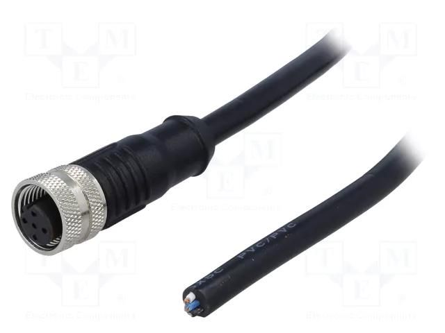Connector: M12; plug; female; PIN: 5; straight; B code-Profibus; 4A DEGSON ELECTRONICS SM12-PVT-B5F2A010V