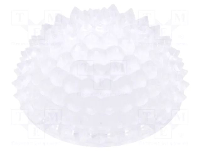 LED lens; round; polycarbonate; transparent; Mounting: socket LEDIL FP15072