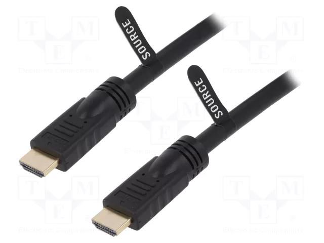 Cable; HDMI plug,both sides; PVC; 25m; black; HDMI 1.4; Core: Cu LOGILINK CHA0025