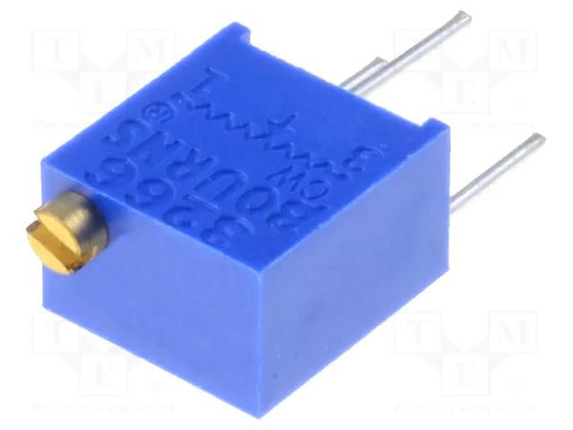 Potentiometer: mounting; multiturn; 500Ω; 250mW; ±10%; linear; THT BOURNS 3266W-1-501LF