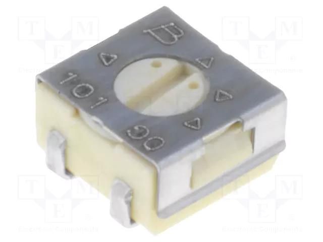 Potentiometer: mounting; single turn,horizontal; 100kΩ; 250mW BOURNS 3314J-1-104E