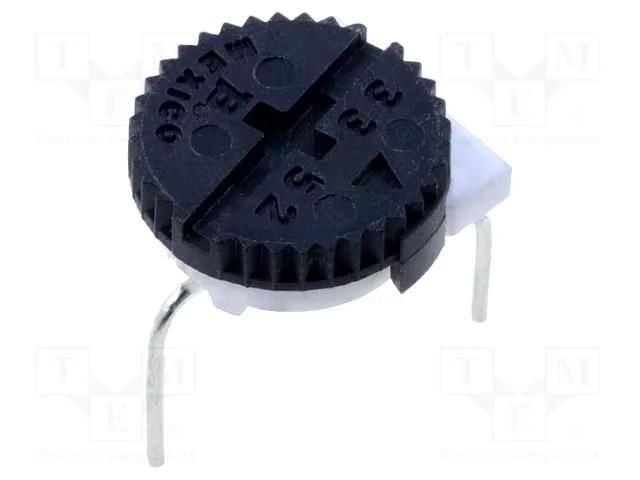 Potentiometer: mounting; single turn,horizontal; 100Ω; 0.5W; THT BOURNS 3352E-1-101LF