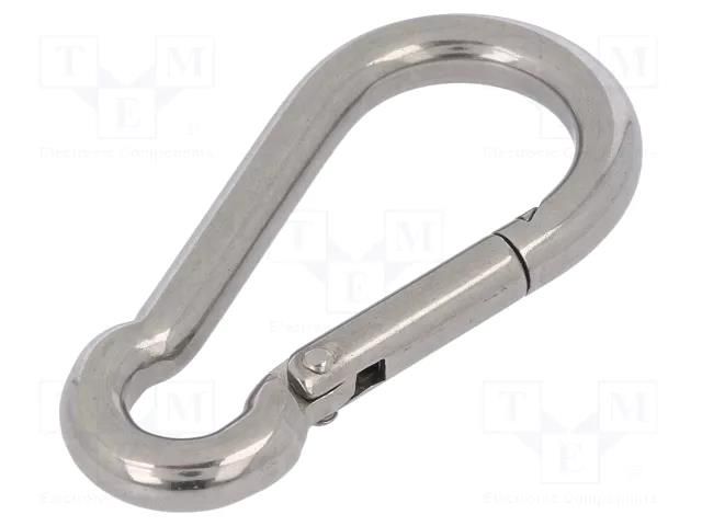 Carabiner; acid resistant steel A4; for rope; L: 60mm; 6mm KRAFTBERG KAR-6-A4