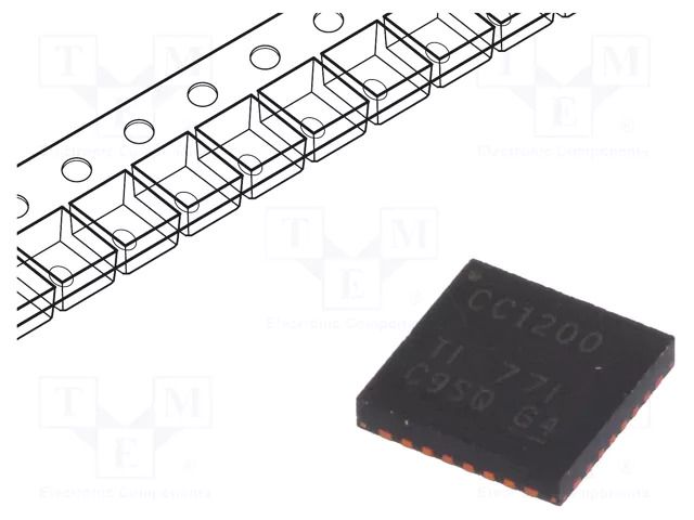 IC: RF transceiver; 2÷3.6VDC; SPI; SMD; VQFN32; 256BRAM,4kBROM TEXAS INSTRUMENTS CC1200RHBT