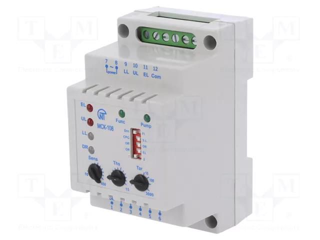 Level monitoring relay; conductive fluid level; 230VAC; relay NOVATEK ELECTRO MCK-108