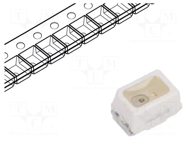 LED; SMD; Mini PLCC2; yellow; 7.1÷18mcd; 2.3x1.3x1.4mm; 60°; 15mA VISHAY VLMY20K1L2-GS08