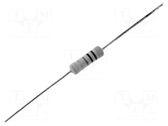 Resistor: metal oxide; THT; 4.7kΩ; 3W; ±5%; Ø0.8x28mm; Ø5.5x16mm ROYALOHM 3W-4K7