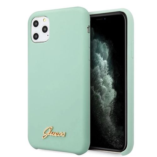 Guess GUHCN65LSLMGG iPhone 11 Pro Max green/green hard case Silicone Vintage Gold Logo, Guess 3700740471883 3700740471883