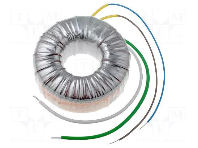 Transformer: toroidal; 100VA; 230VAC; 115V; 0.87A; Leads: cables TALEMA 58-0100-115-S