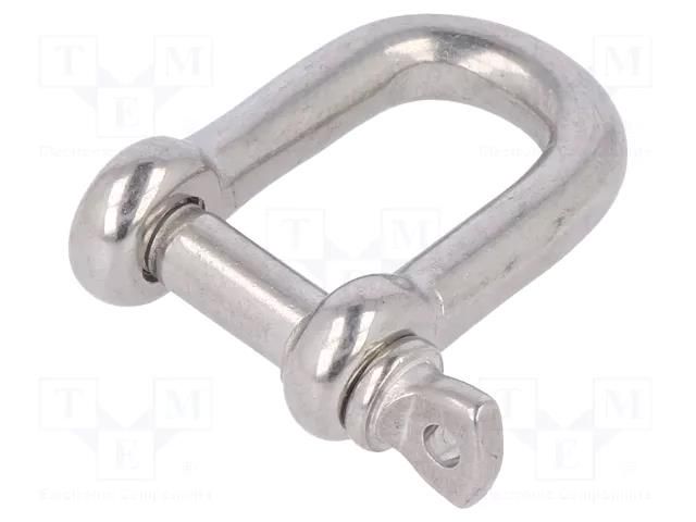 Dee shackle; acid resistant steel A4; for rope; 5mm KRAFTBERG SZE-D5-A4