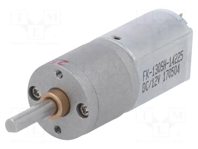 Motor: DC; with gearbox; 12VDC; 1.6A; Shaft: D spring; 57rpm; 250: 1 POLOLU POLOLU-3482
