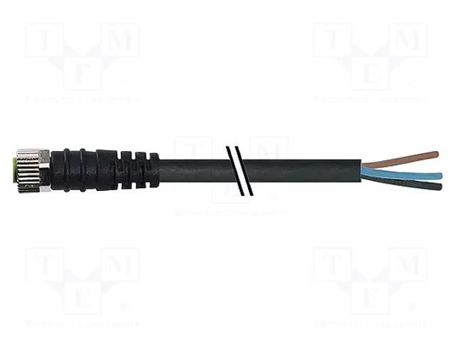 Cable: for sensors/automation; M8; PIN: 3; straight; 3m; plug; 60VAC MURR ELEKTRONIK 7000-08041-6300300