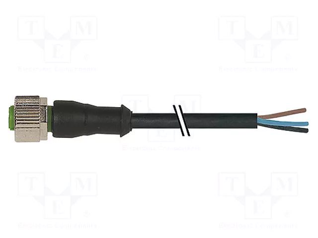 Cable: for sensors/automation; M12; PIN: 3; straight; 3m; plug; 4A MURRELEKTRONIK 7000-12181-6330300