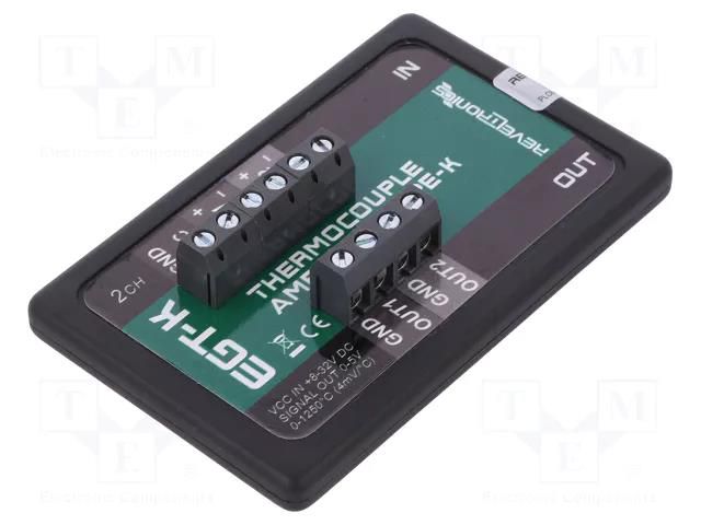 Converter: temperature; 8÷32VDC; Features: 2 channel; OUT 1: 0÷5V REVELTRONICS EGT-K-2-CH