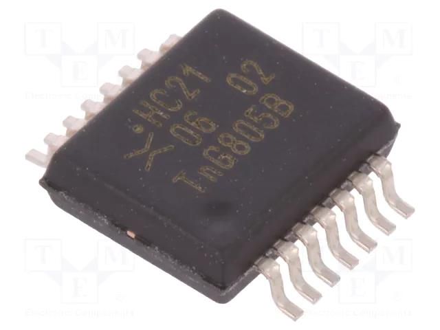 IC: digital; AND; Ch: 2; IN: 4; CMOS; SMD; SSOP14; tube; HC NEXPERIA 74HC21DB.112