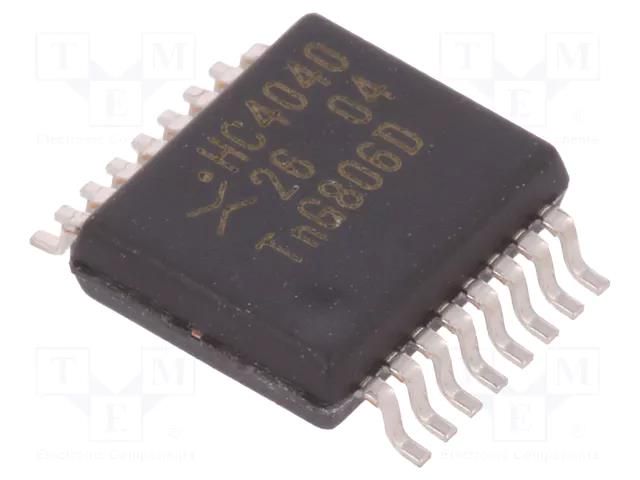 IC: digital; 12bit,binary counter; IN: 1; CMOS; SMD; SSOP16; HC; tube NEXPERIA 74HC4040DB.112