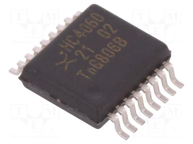 IC: digital; divider,counter; CMOS; SMD; SSOP16; HC; tube NEXPERIA 74HC4060DB.112