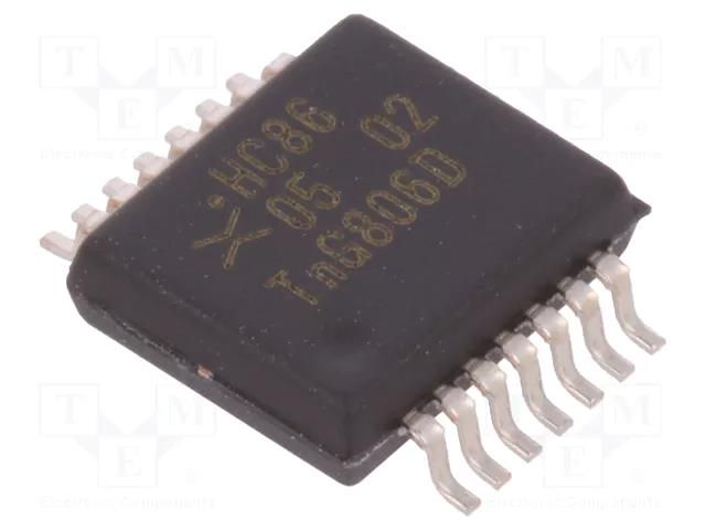 IC: digital; XOR; Ch: 4; IN: 2; CMOS; SMD; SSOP14; 2÷6VDC; -40÷125°C NEXPERIA 74HC86DB.112